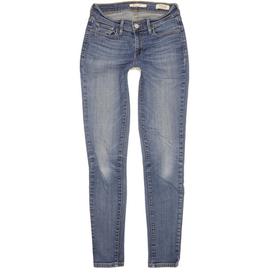 Levi's 710 Super Women Blue Skinny Slim Stretch Jeans W27 L31