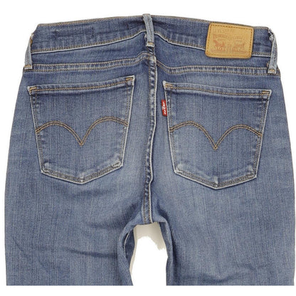 Levi's 710 Super Women Blue Skinny Slim Stretch Jeans W27 L31