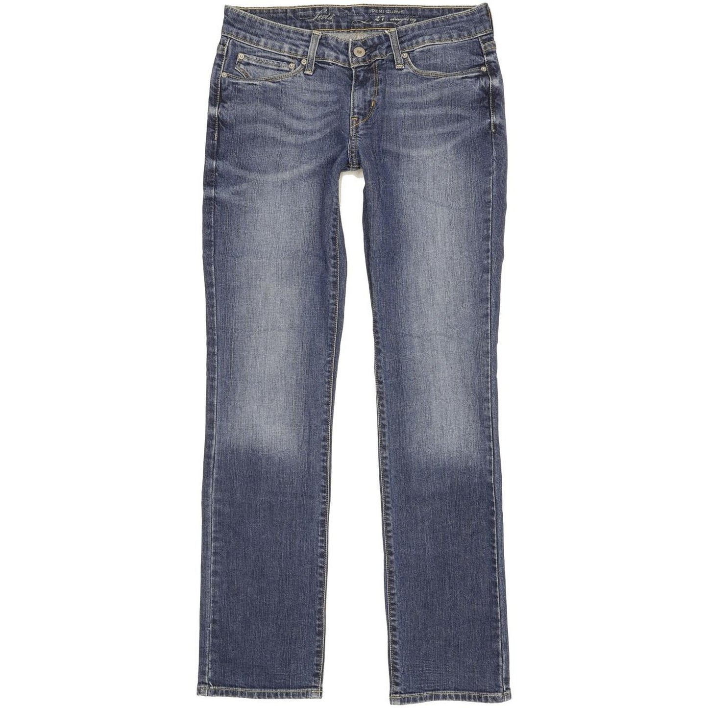 Levi's Demi Curve Women Blue Straight Slim Stretch Jeans W27 L31