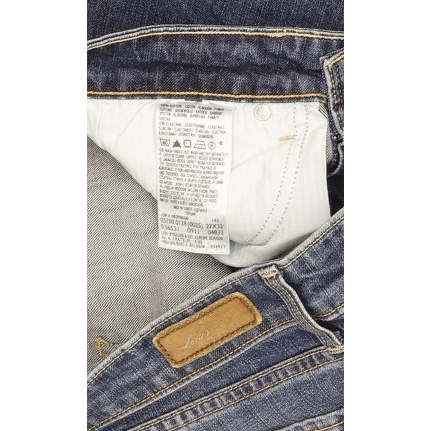 Levi's Demi Curve Women Blue Straight Slim Stretch Jeans W27 L31