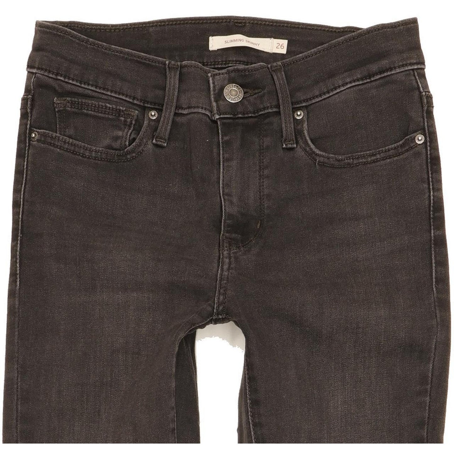 Levi's Slimming Women Charcoal Skinny Slim Stretch Jeans W26 L29