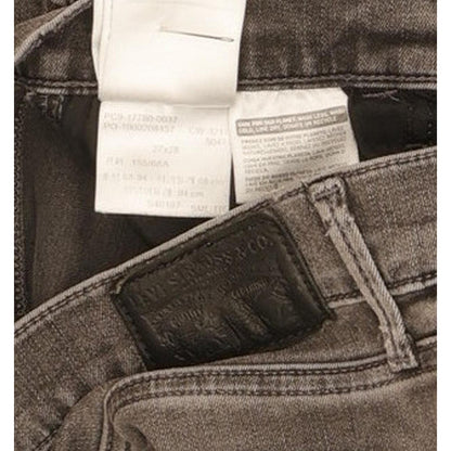 Levi's 710 Super Women Grey Skinny Slim Stretch Jeans W27 L28