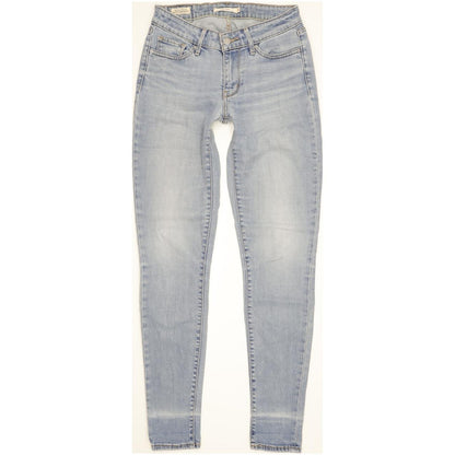 Levi's 711 Women Blue Skinny Slim Stretch Jeans W26 L32