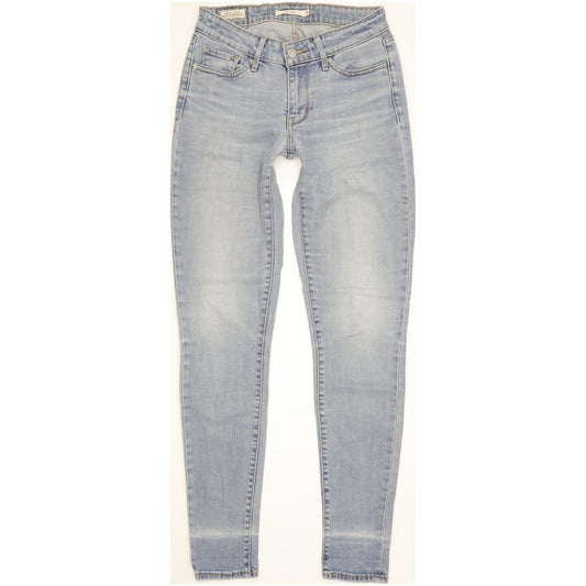 Levi's 711 Women Blue Skinny Slim Stretch Jeans W26 L32