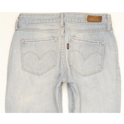Levi's Women Blue Straight Slim Stretch Jeans W26 L32