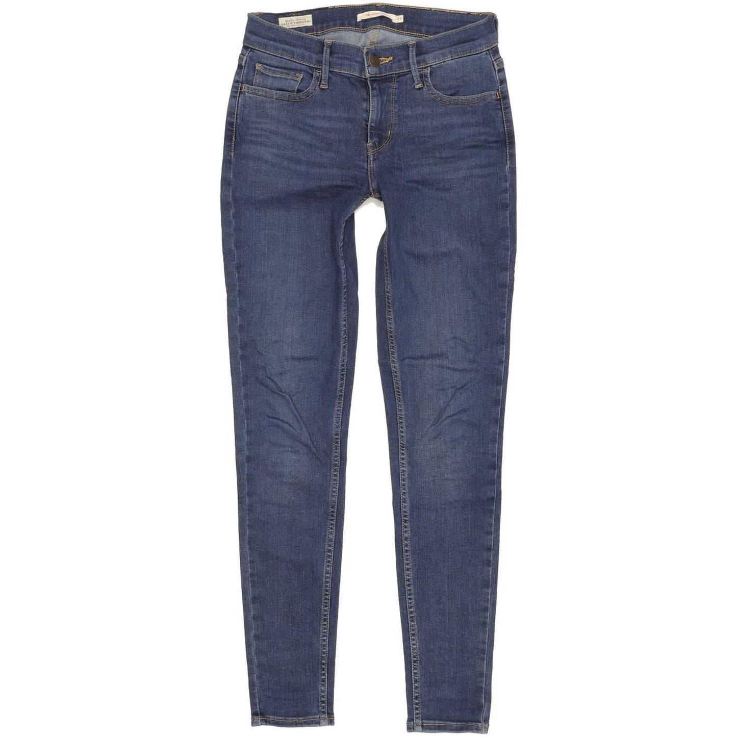 Levi's 710 Super Women Blue Skinny Slim Stretch Jeans W27 L30