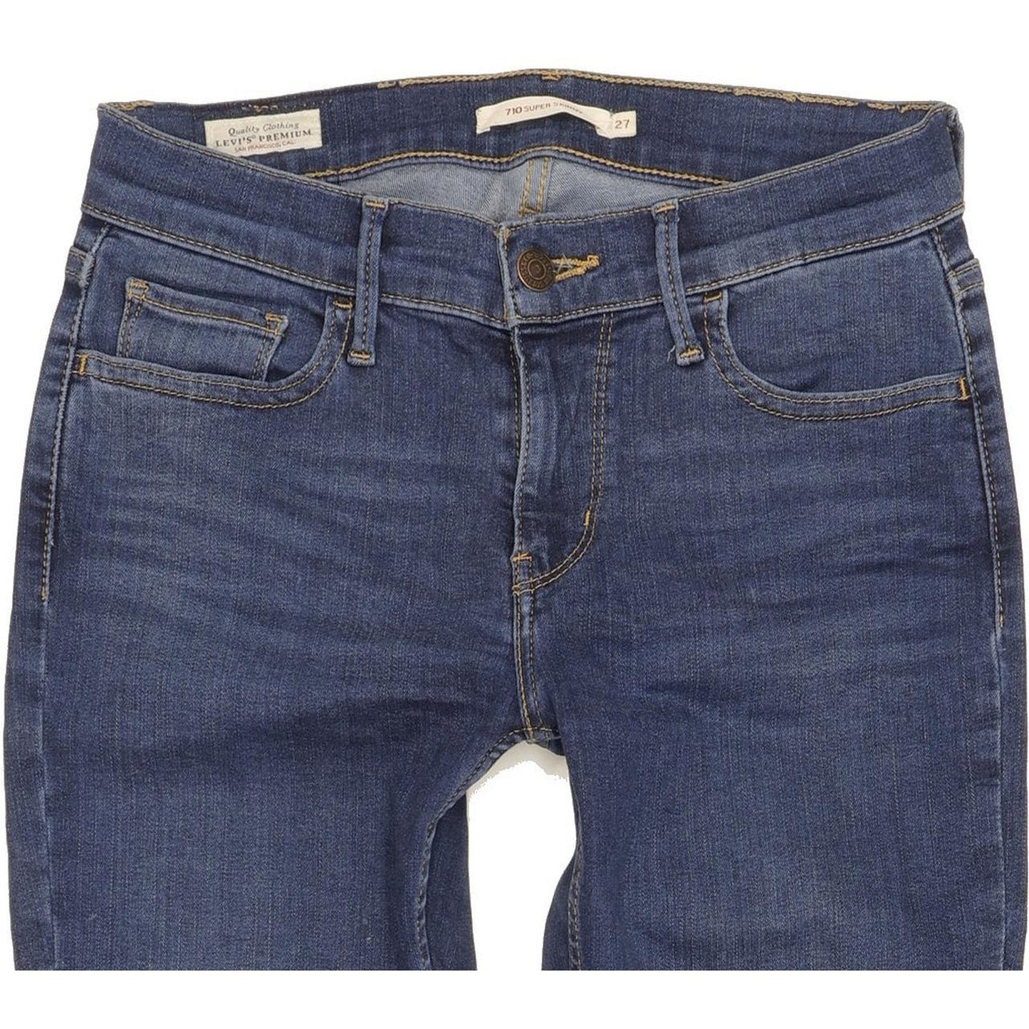 Levi's 710 Super Women Blue Skinny Slim Stretch Jeans W27 L30