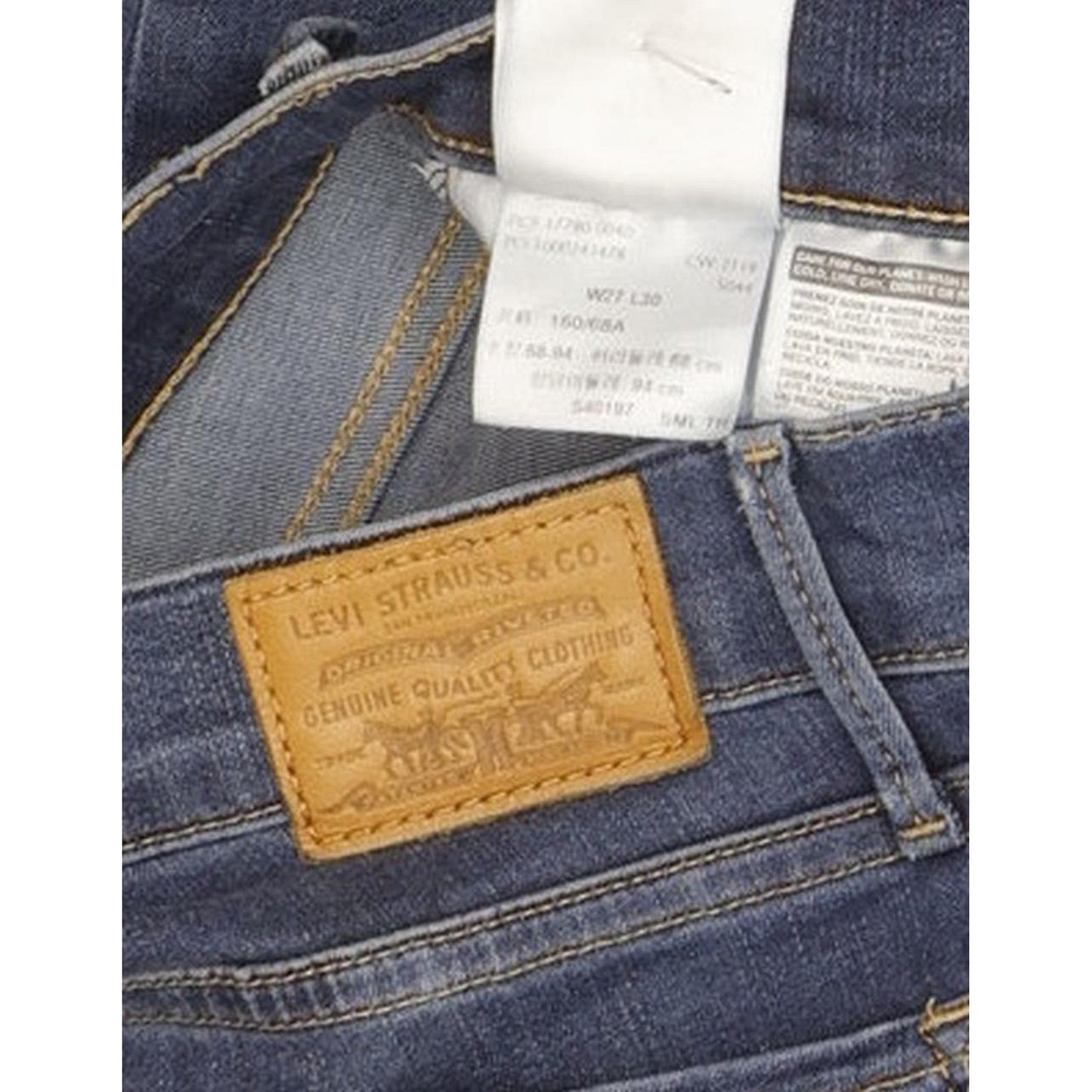 Levi's 710 Super Women Blue Skinny Slim Stretch Jeans W27 L30