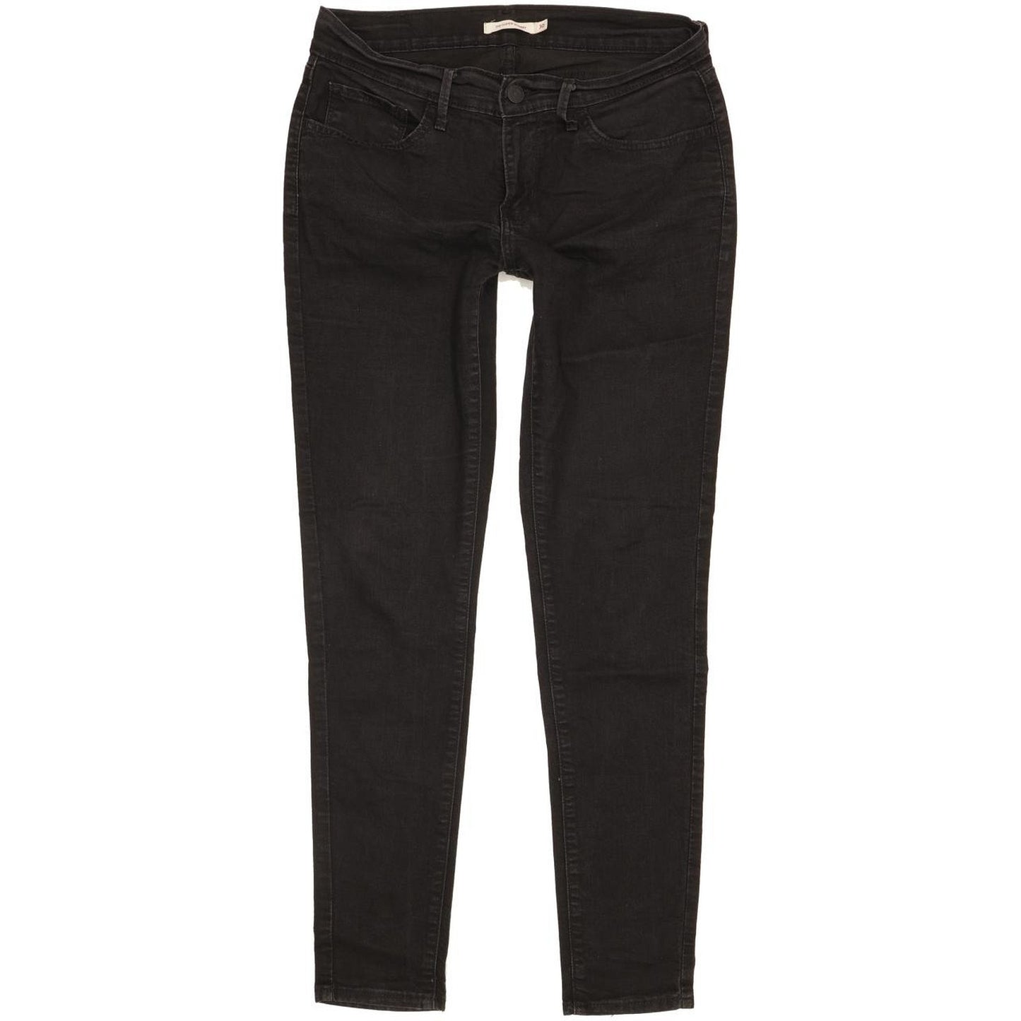 Levi's 710 Super Women Black Skinny Slim Stretch Jeans W30 L29