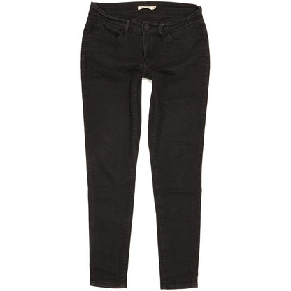 Levi's 710 Super Women Black Skinny Slim Stretch Jeans W30 L29