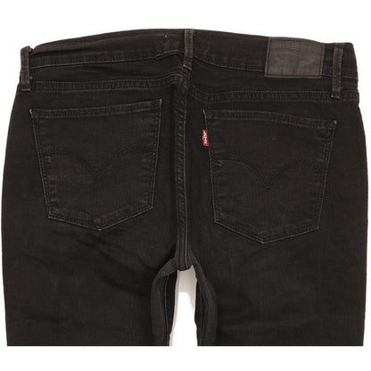 Levi's 710 Super Women Black Skinny Slim Stretch Jeans W30 L29
