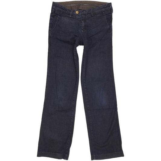G-Star 3301 Women Navy Straight Slim Chino Stretch Jeans W27 L30