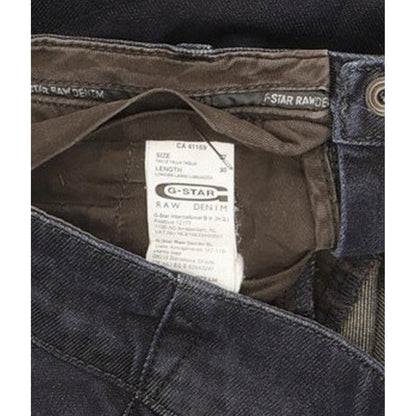 G-Star 3301 Women Navy Straight Slim Chino Stretch Jeans W27 L30