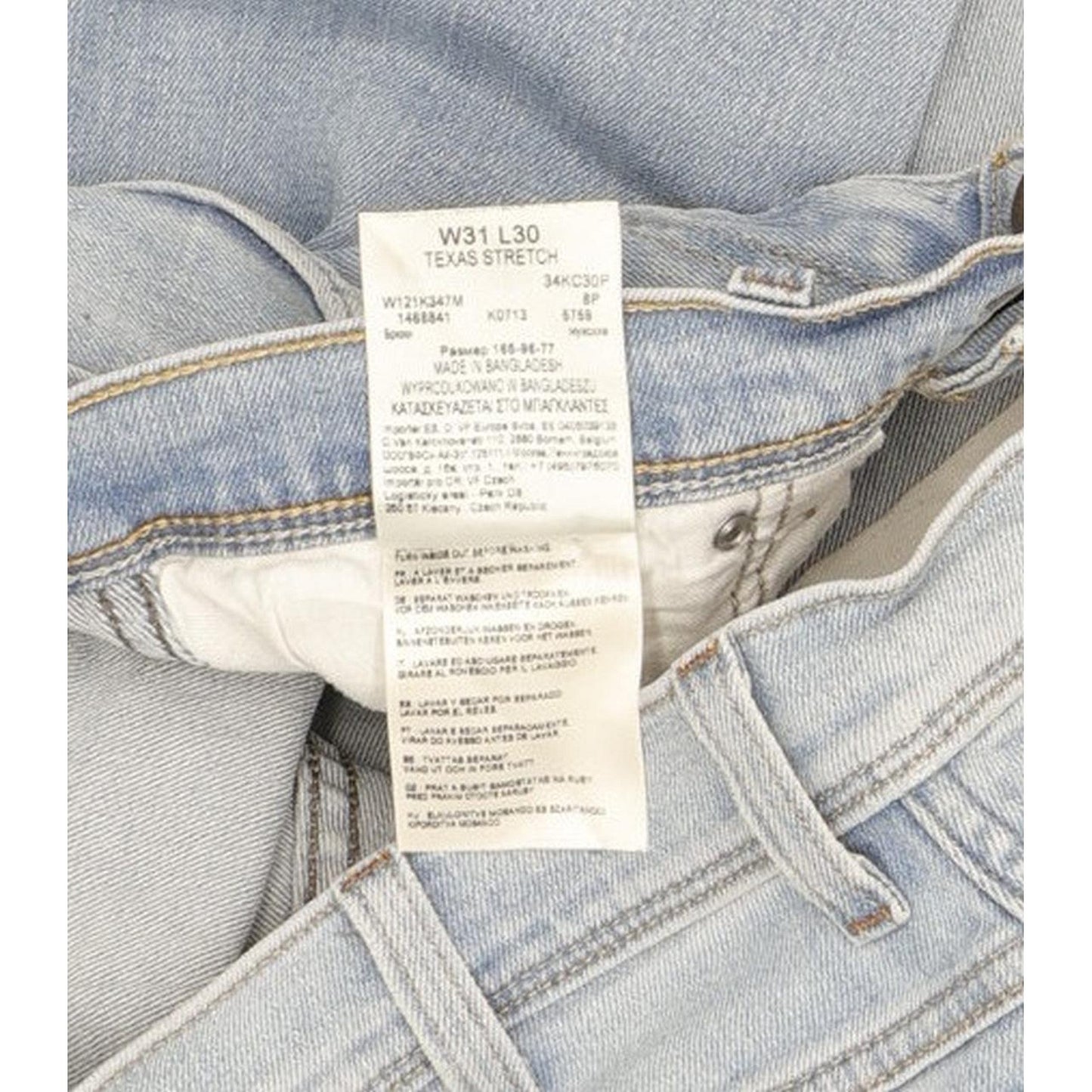 Wrangler Texas Men Blue Straight Regular Stretch Jeans W31 L29