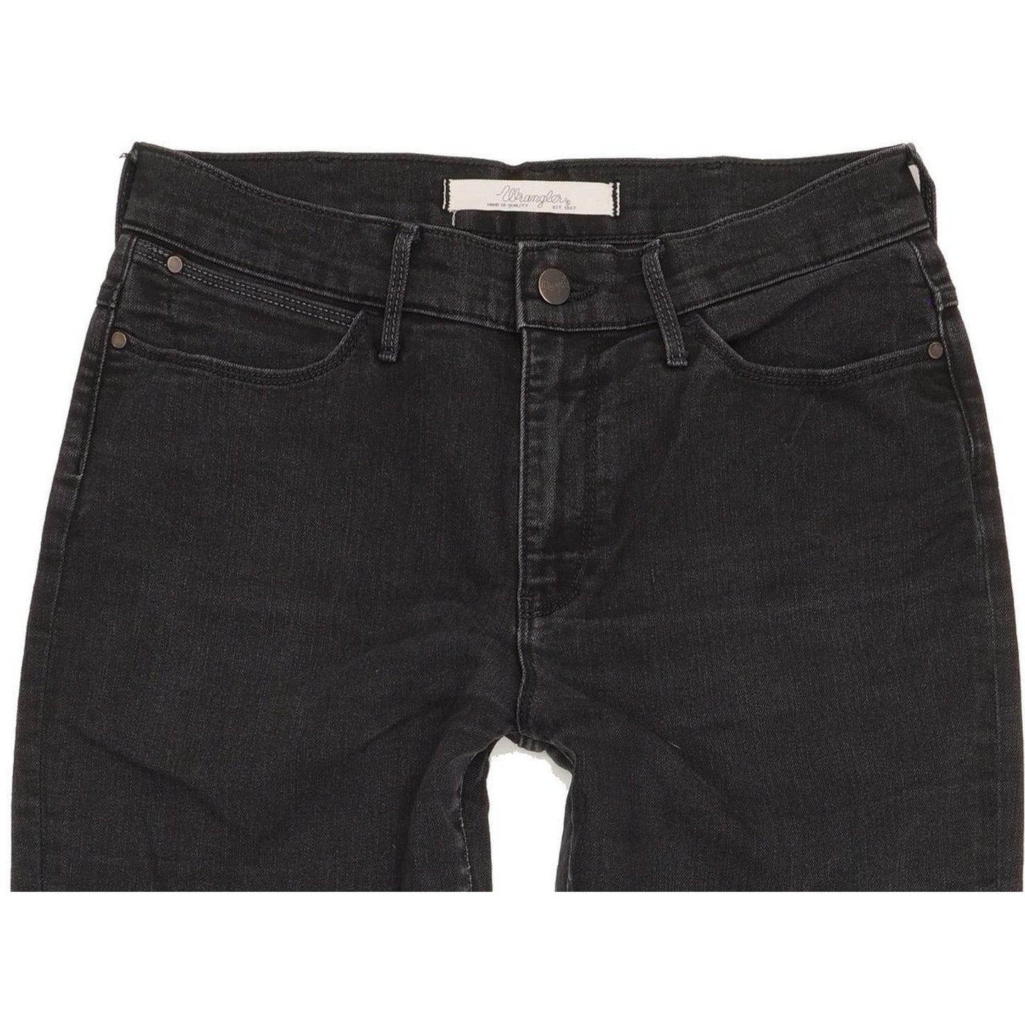 Wrangler Tina Women Black Straight Slim Stretch Jeans W30 L32