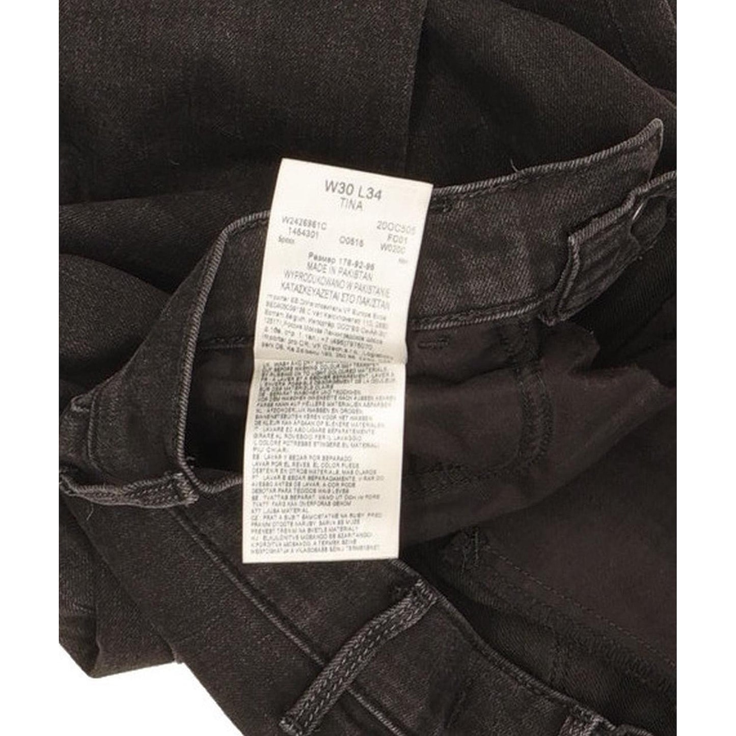 Wrangler Tina Women Black Straight Slim Stretch Jeans W30 L32