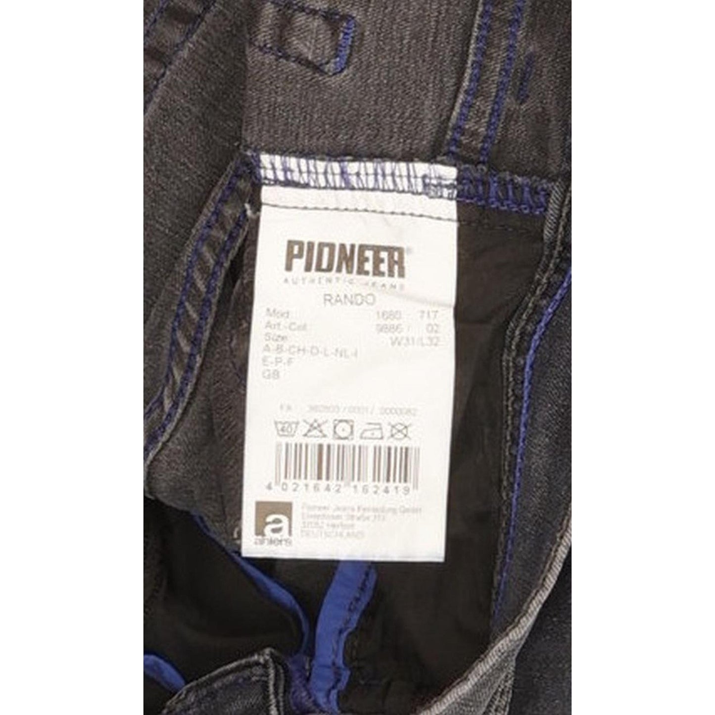 Pioneer Rando Men Blue Straight Regular Stretch Jeans W31 L31
