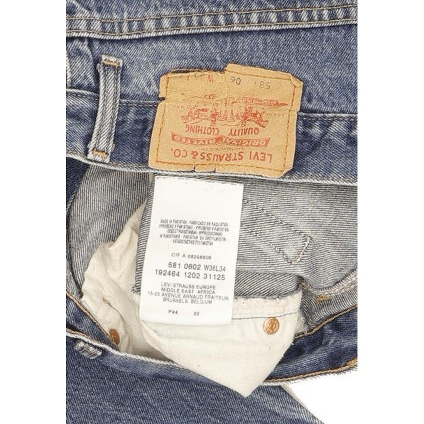 Levi's 581 Men Blue Straight Regular Jeans W34 L33