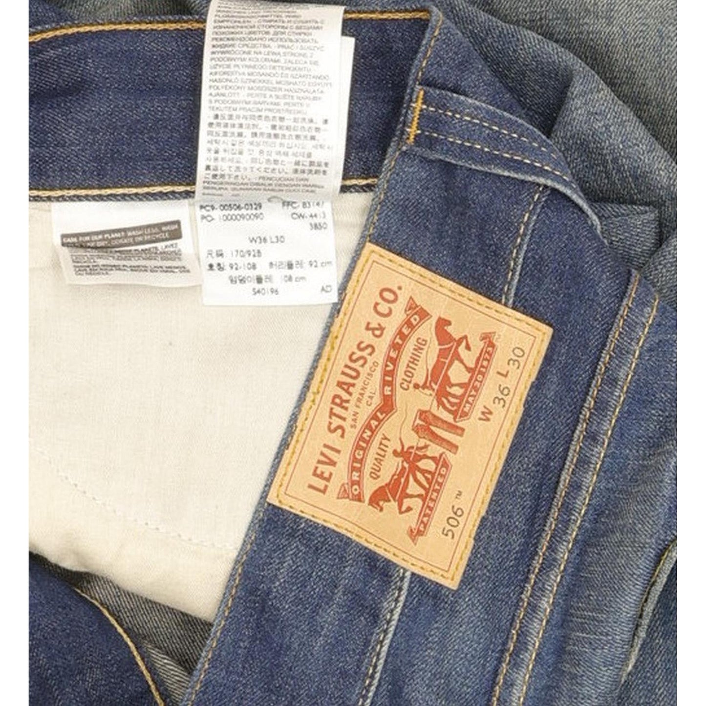 Levi's 506 Men Blue Straight Regular Jeans W37 L29