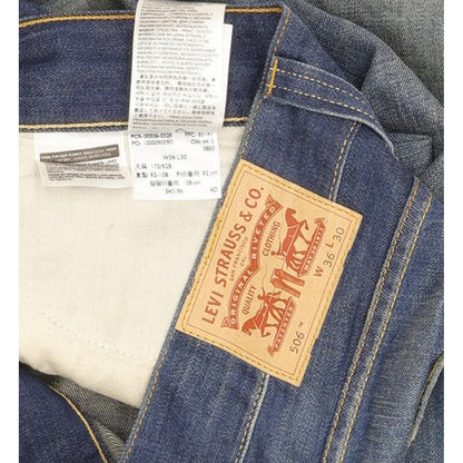 Levi's 506 Men Blue Straight Regular Jeans W37 L29