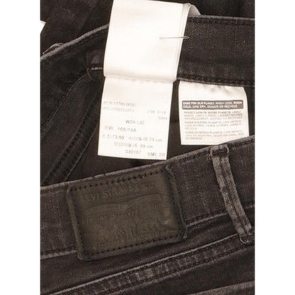 Levi's 710 Super Women Black Skinny Slim Stretch Jeans W29 L31