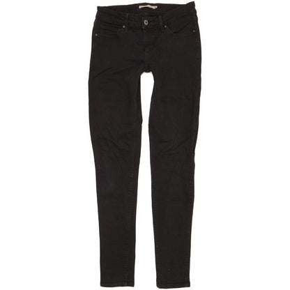 Levi's 711 Women Black Skinny Slim Stretch Jeans W26 L31