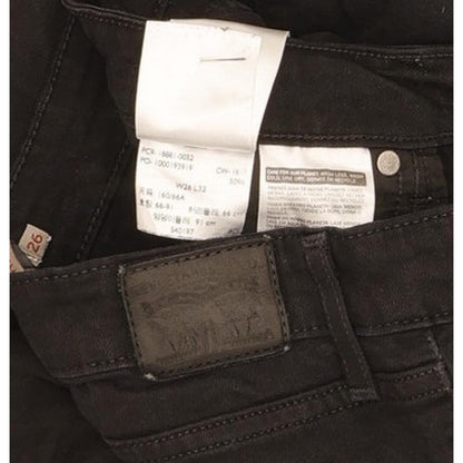 Levi's 711 Women Black Skinny Slim Stretch Jeans W26 L31