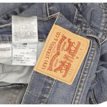 Levi's 511 Men Blue Straight Slim Stretch Jeans W32 L30