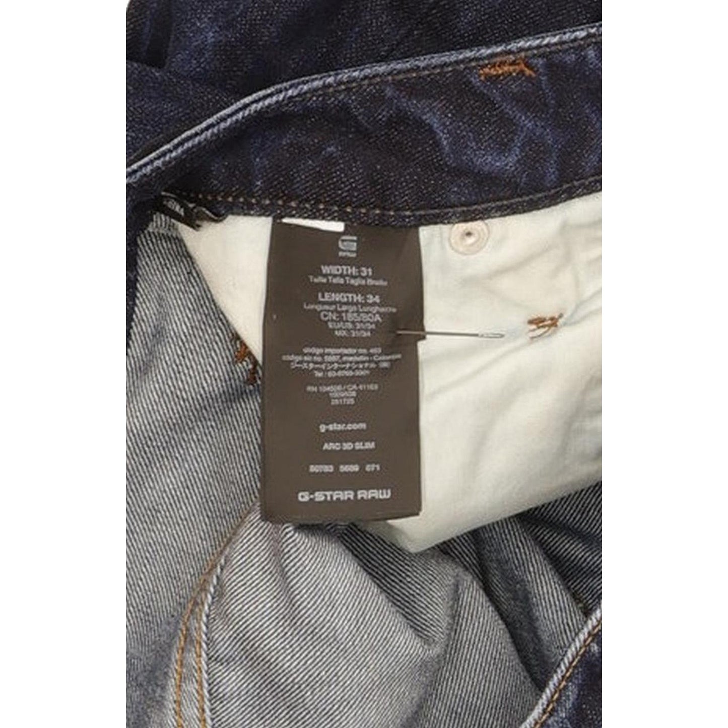 G-Star Arc 3D Men Navy Straight Slim Jeans W31 L31