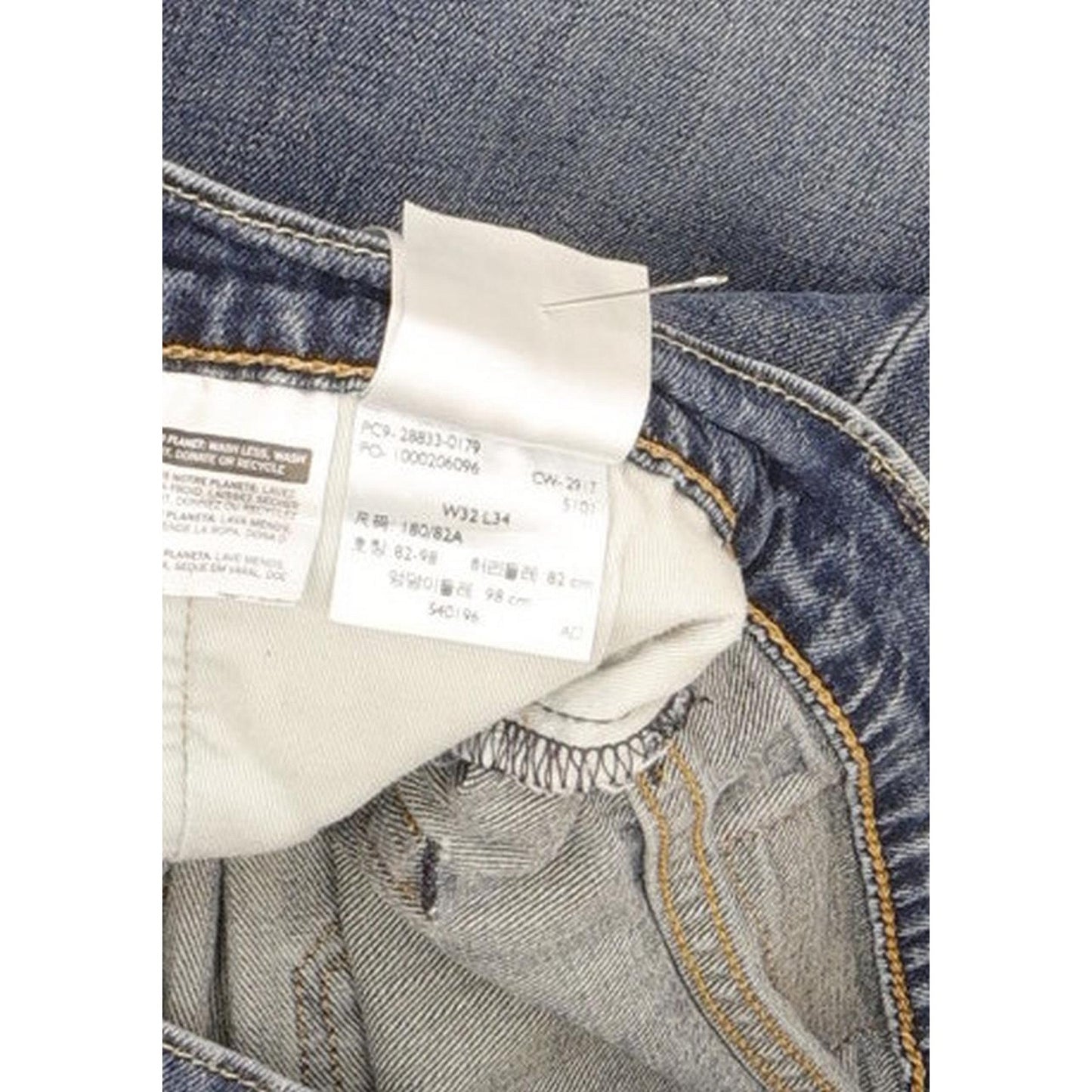Levi's 512 Men Blue Tapered Slim Stretch Jeans W32 L32