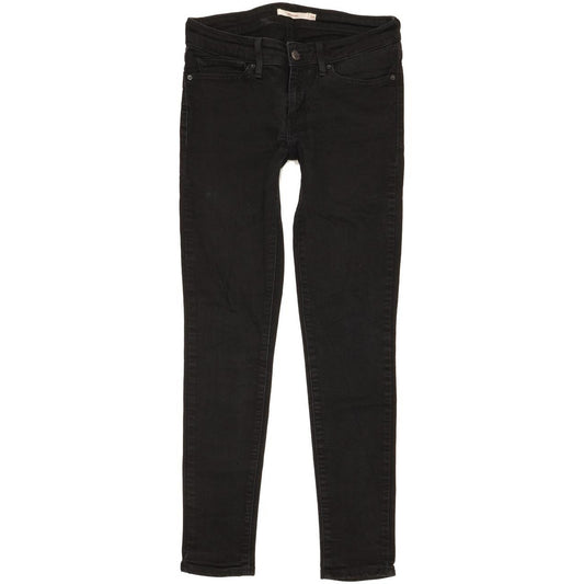 Levi's 711 Women Black Skinny Slim Stretch Jeans W28 L29