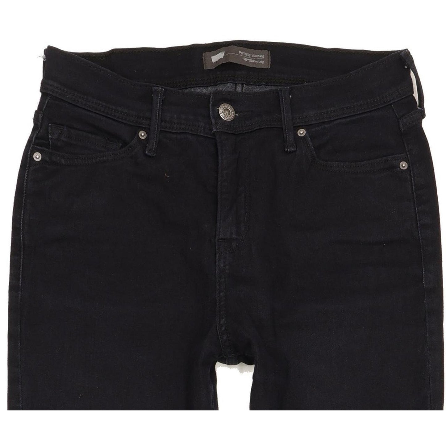 Levi's 512 Slimming Women Black Straight Slim Stretch Jeans W30 L28