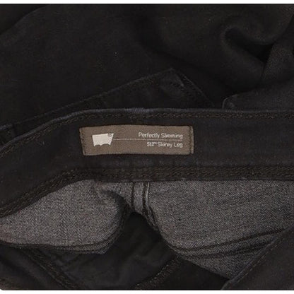 Levi's 512 Slimming Women Black Straight Slim Stretch Jeans W30 L28