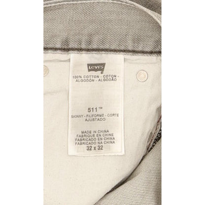 Levi's 511 Men Grey Straight Slim Jeans W32 L32