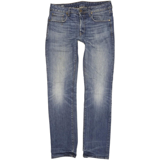G-Star 3301 Men Blue Straight Regular Jeans W33 L35