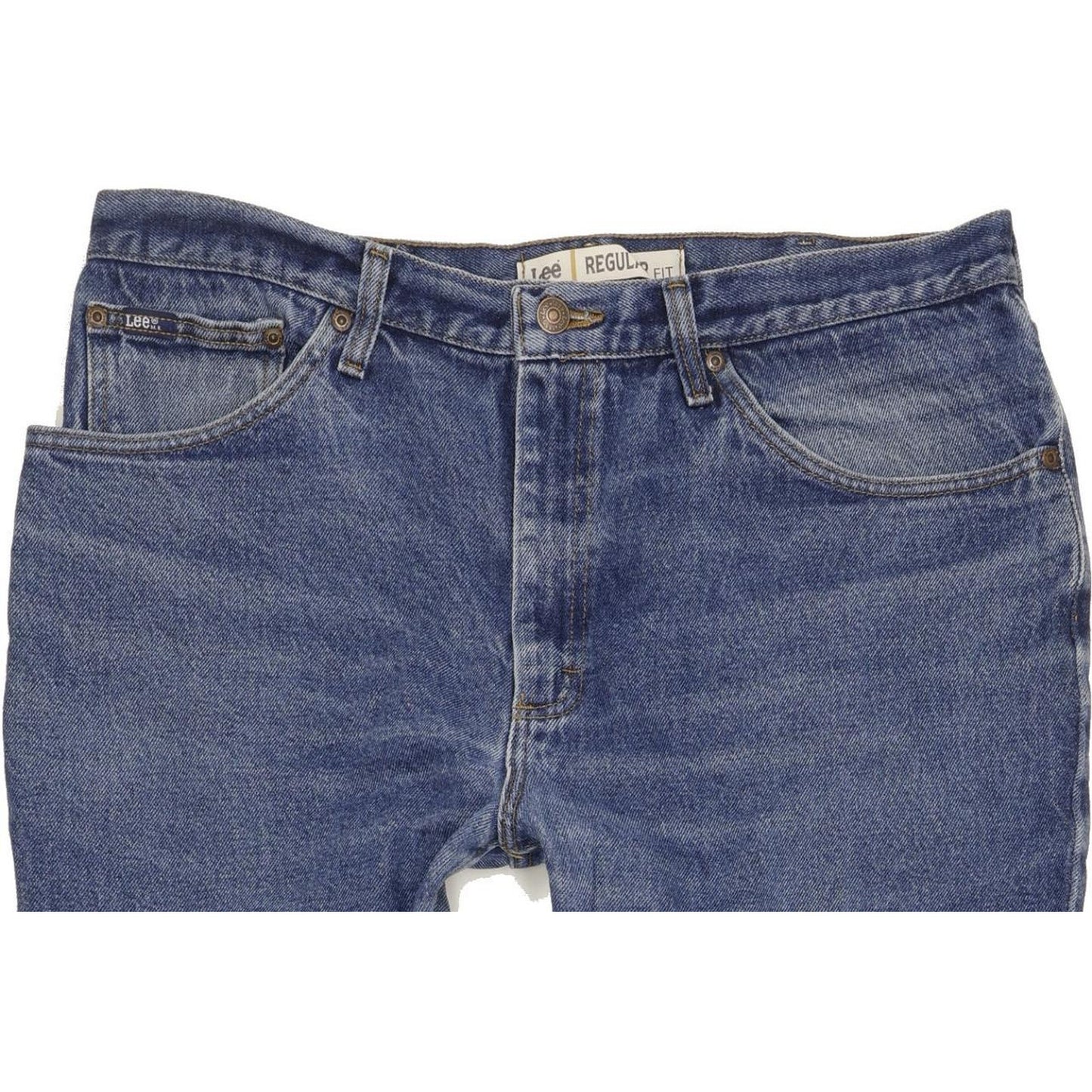 Lee Jim Men Blue Straight Regular Jeans W38 L33