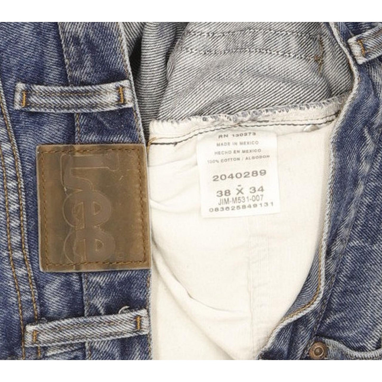 Lee Jim Men Blue Straight Regular Jeans W38 L33