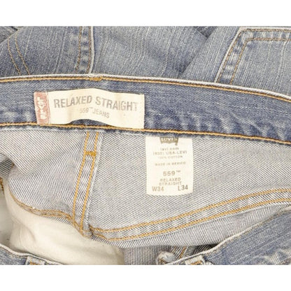 Levi's 559 Men Blue Straight Relaxed Jeans W34 L34