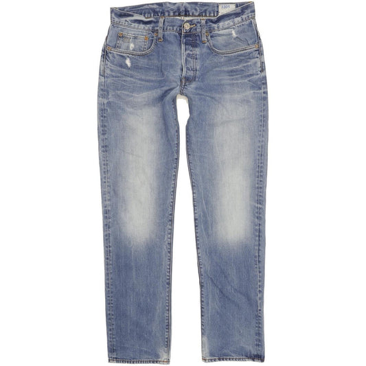 G-Star 3301 Men Blue Straight Regular Jeans W32 L31
