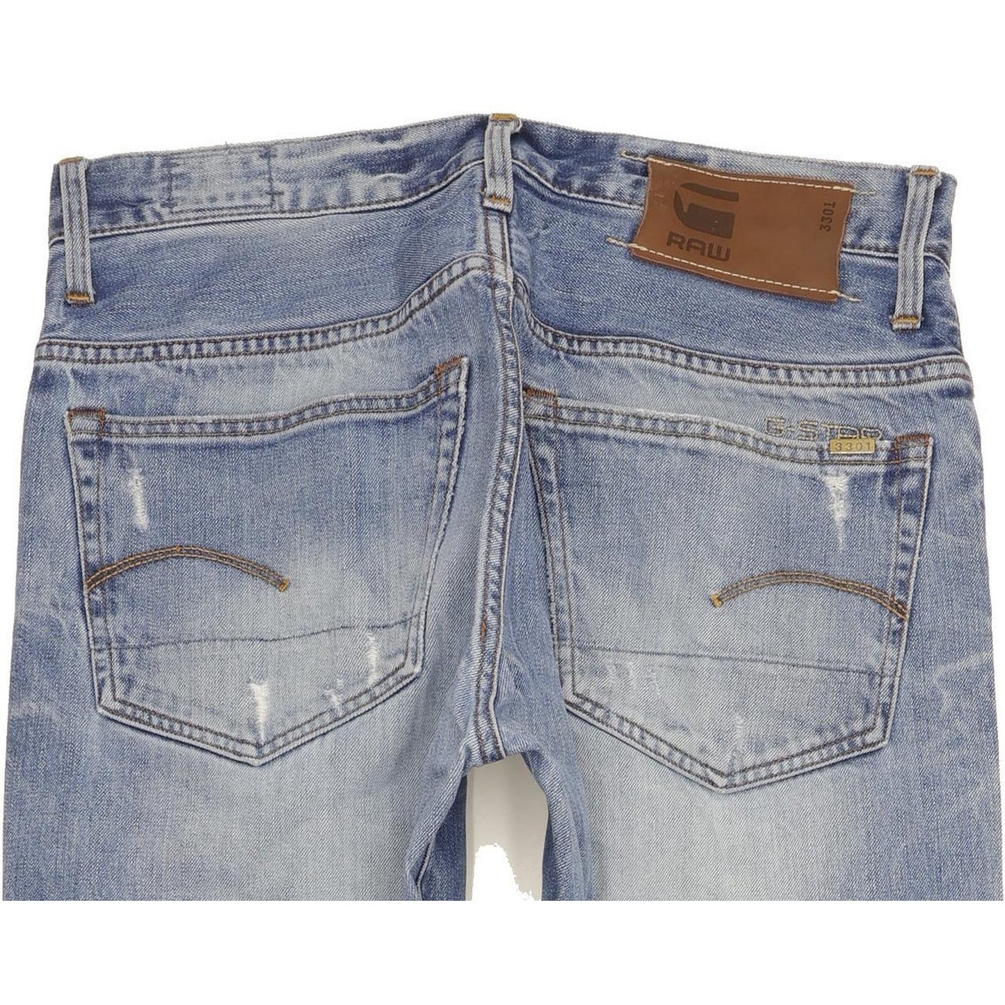 G-Star 3301 Men Blue Straight Regular Jeans W32 L31