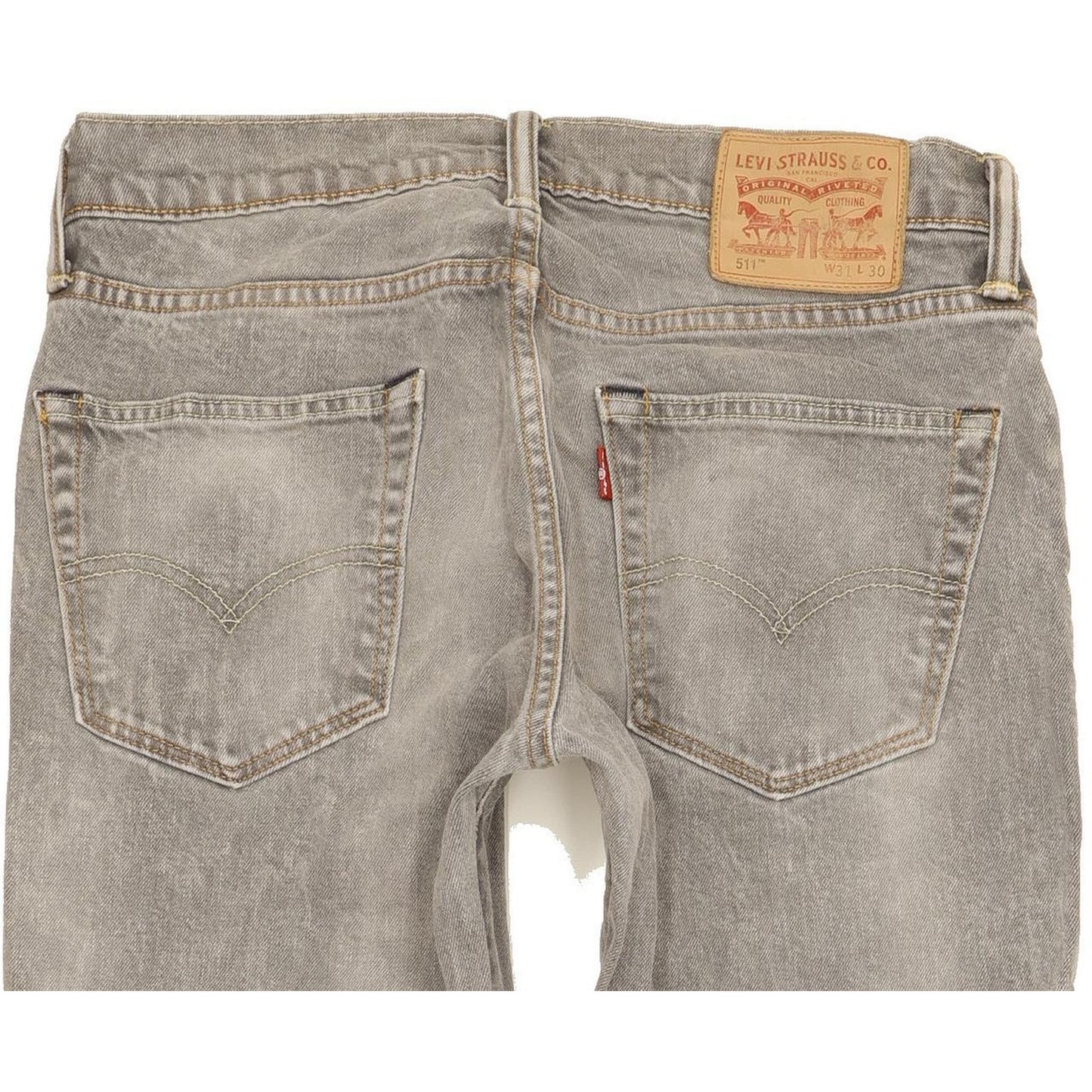 Levi's 511 Men Grey Straight Slim Stretch Jeans W31 L33