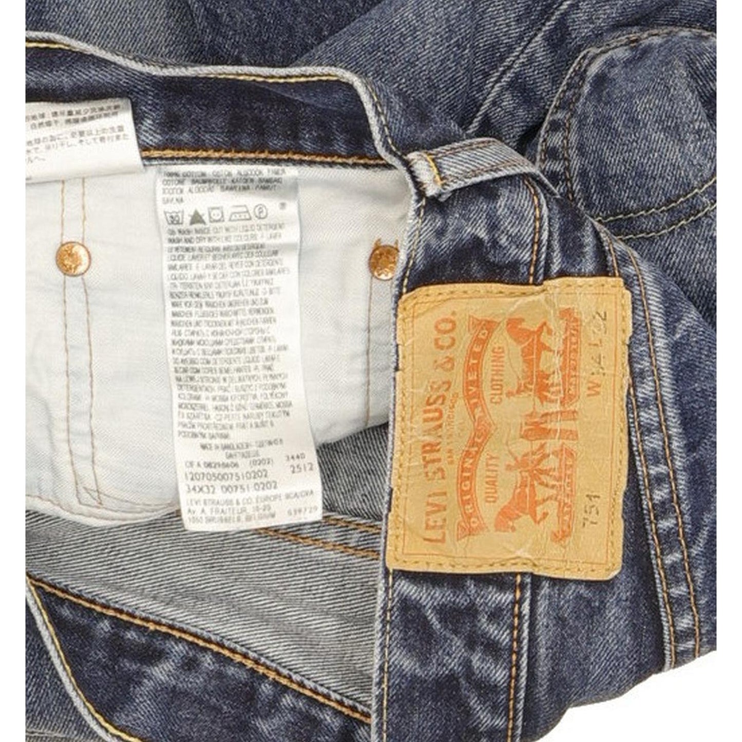 Levi's 751 Men Blue Straight Regular Jeans W33 L31