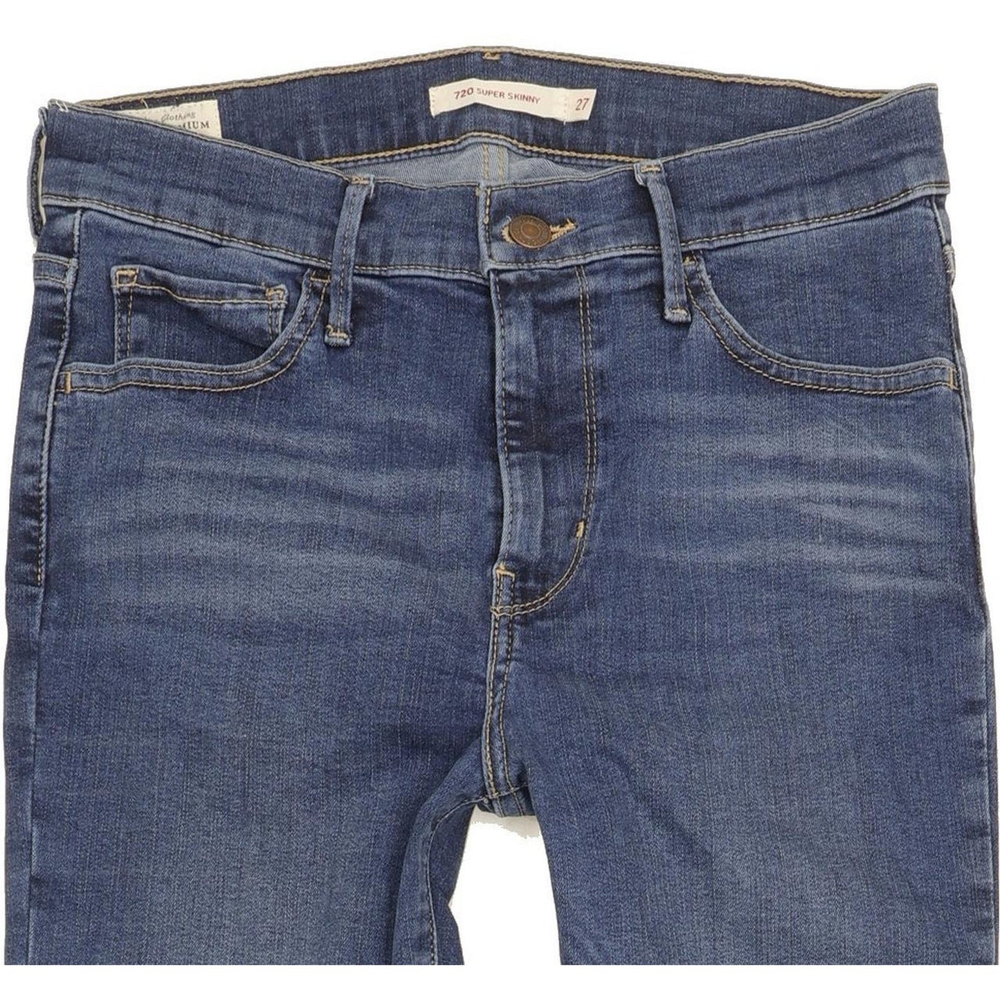 Levi's 720 Super Women Blue Skinny Slim Stretch Jeans W27 L30