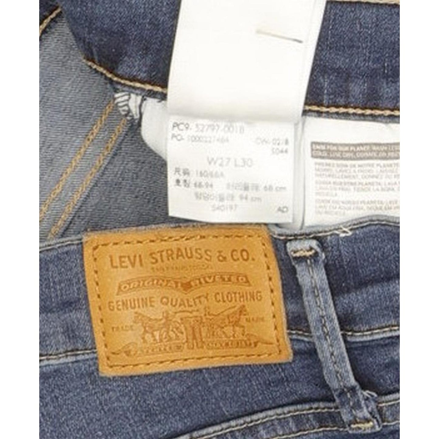 Levi's 720 Super Women Blue Skinny Slim Stretch Jeans W27 L30