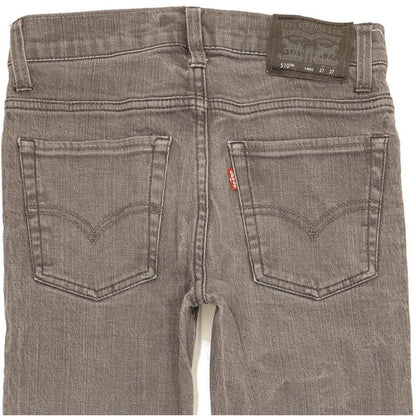 Levi's 510 Kids Grey Skinny Slim Stretch Jeans W27 L27