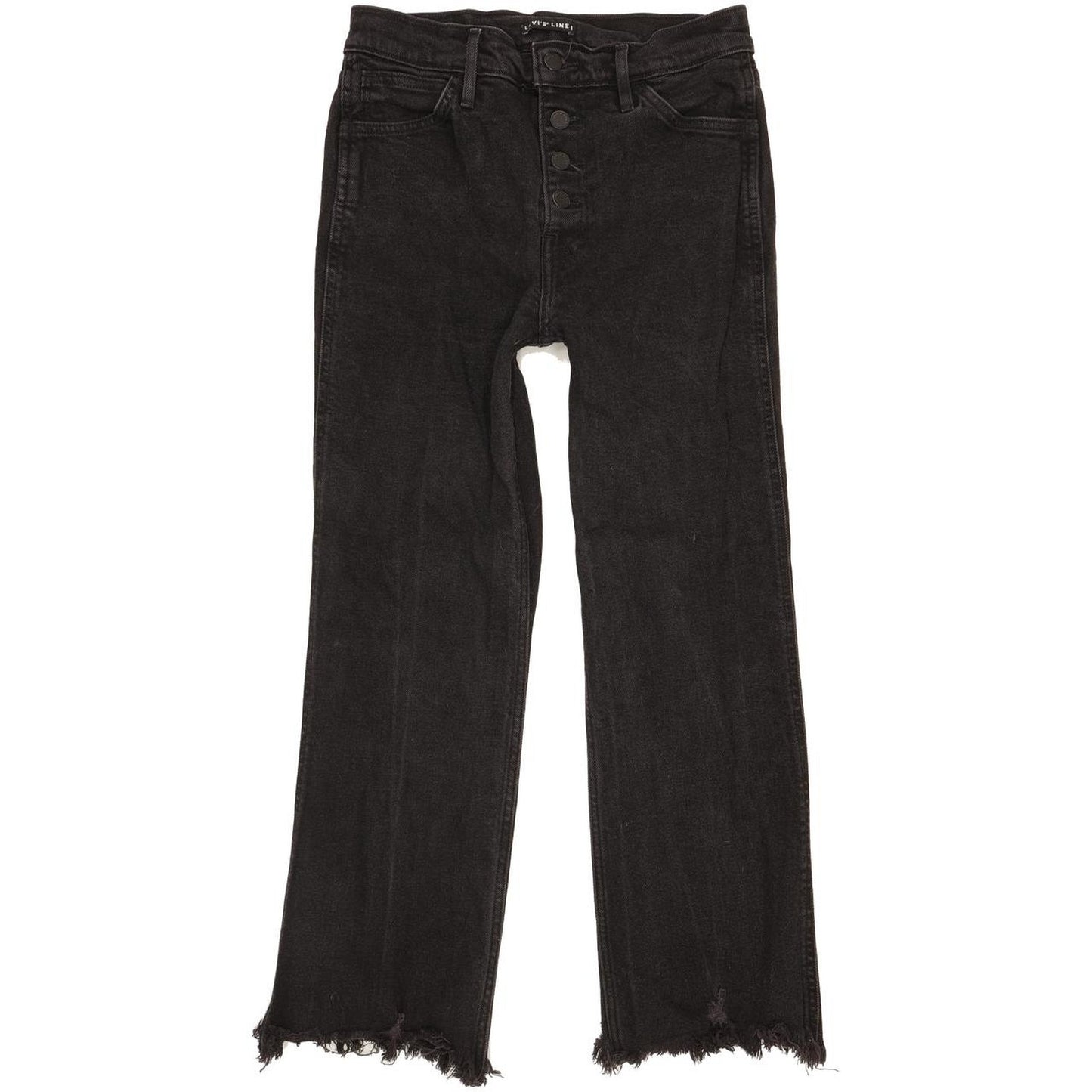 Levi's Line 8 Women Black Straight Slim Stretch Jeans W25 L25
