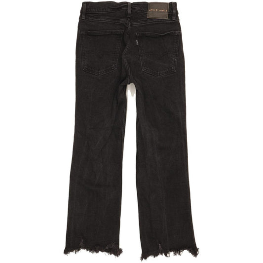 Levi's Line 8 Women Black Straight Slim Stretch Jeans W25 L25