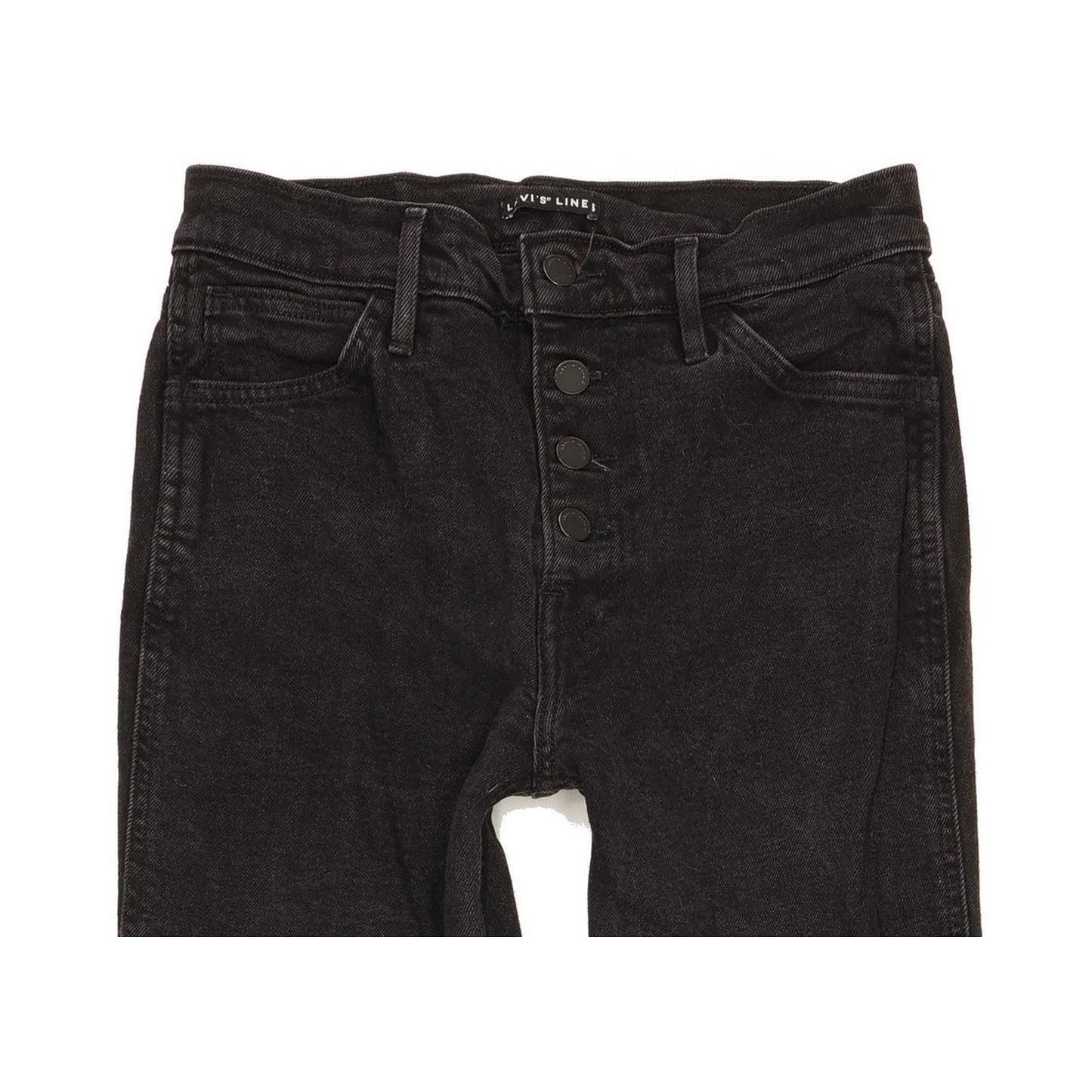 Levi's Line 8 Women Black Straight Slim Stretch Jeans W25 L25