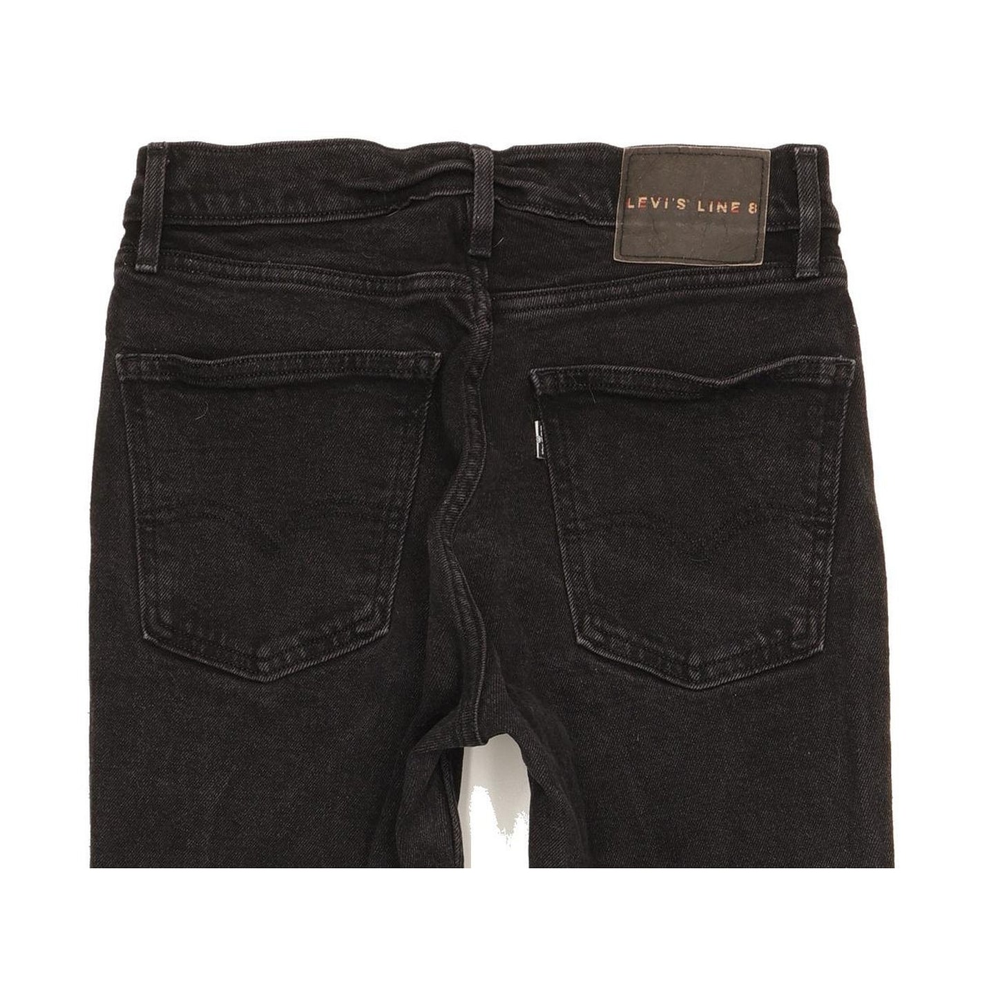 Levi's Line 8 Women Black Straight Slim Stretch Jeans W25 L25