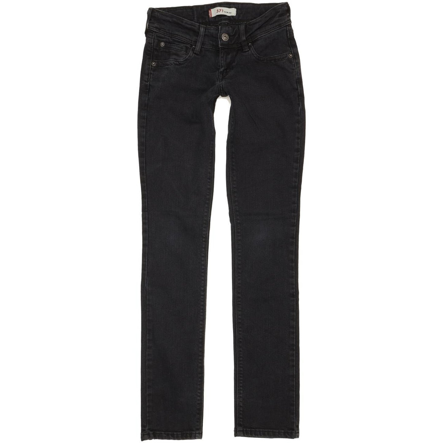 Levi's 571 Women Black Straight Slim Jeans W25 L32